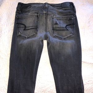 New faded black American eagle jegging